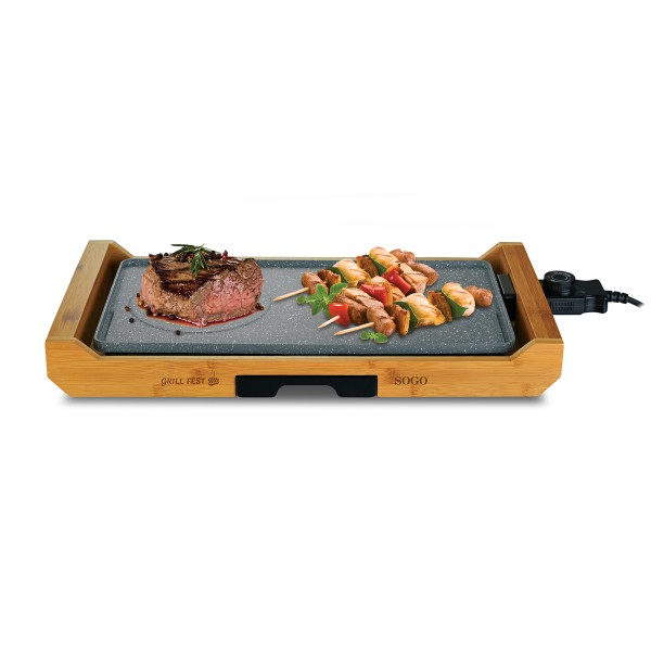 ELECTRIC BARBECUE, TABLE GRILL, DETACHABLE, RECTAN